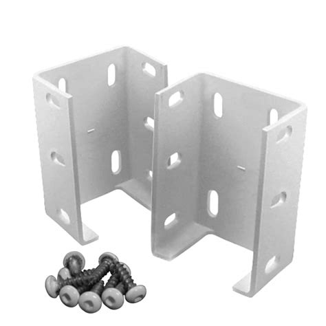 freedom pre-assembled 2-pack white metal aluminum fence brackets|Freedom Pre.